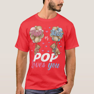 T-shirt Ours rose ou bleu POP vous aime Révélation de genr