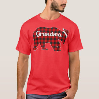 T-shirt Ours rouge Pâte de Noël Pyjama de grand-mère Corre