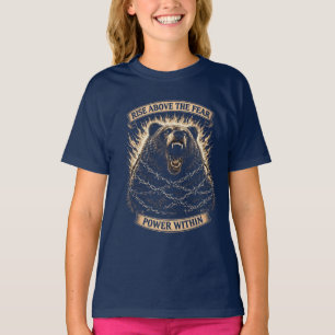 T-shirt Ours rugissant — S'élever au-dessus de la peur