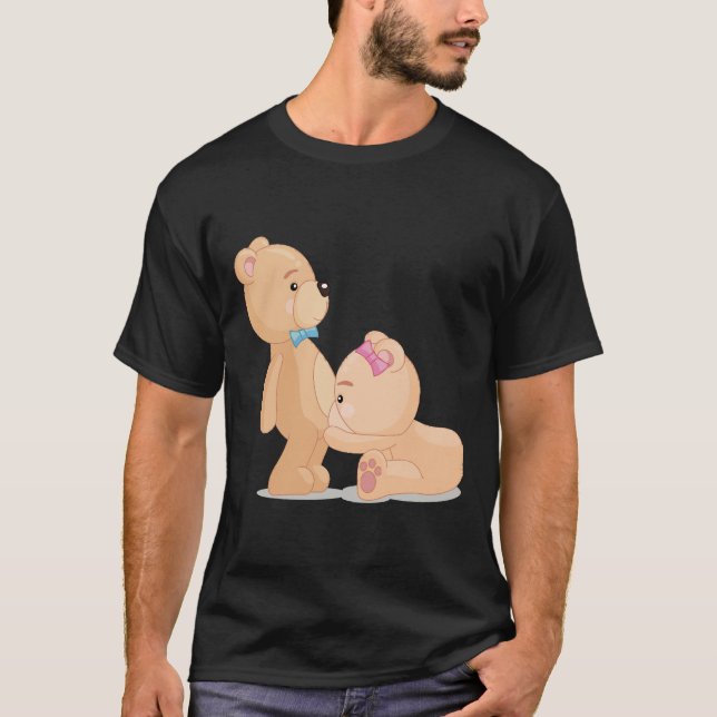 T-shirt ours sales donnant la tête (Devant)
