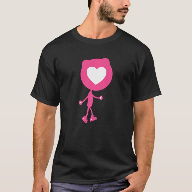 T-shirt Ours Smoofus Avec Tête De Coeur Et Chaussures De C (Devant)