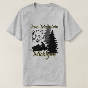T-shirt Ours solides solubles gris de Snowmobile du