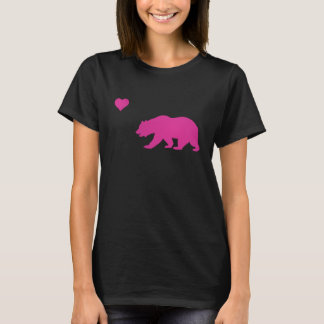 T-shirt Ours vintage et coeur de roses indien d'amour de