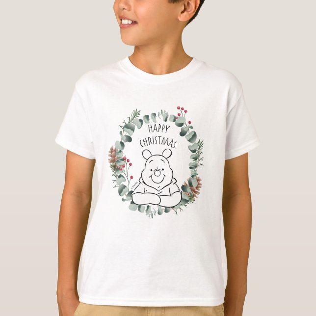 T-shirt Ourson| Bonne couronne de Noël (Devant)