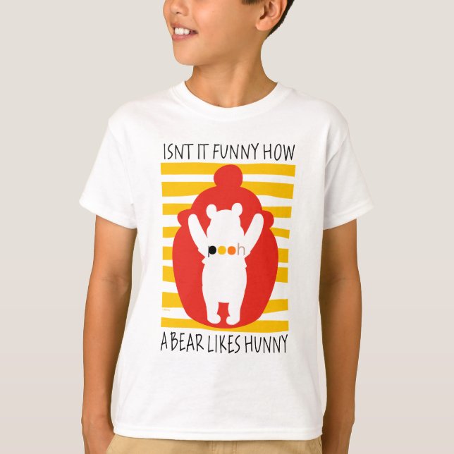 T-shirt Ourson| N'est-ce pas drôle qu'un ours aime Hunny (Devant)