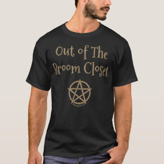 T-shirt Out of the Broom Closet Pagan Wiccan Cheeky Witch 