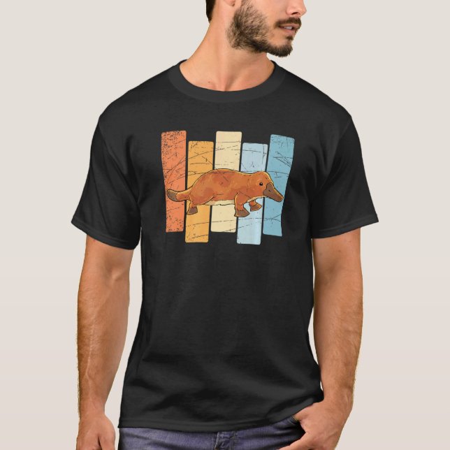 T-shirt Outback Zoo Animal Cute Platypus Retro Australie (Devant)