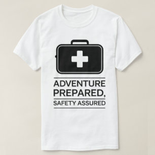 T-shirt Outdoor Adventure Safety First Aid Kit Design