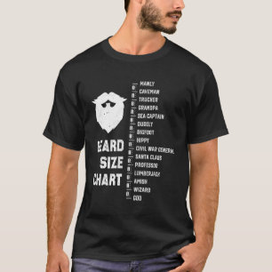 T-shirt Outil de mesure de barbe pour hommes Longueur de b