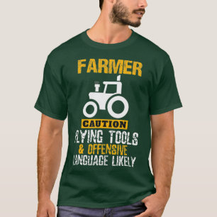 T-shirt Outil de vol de prudence Funny Agriculteur Agricol