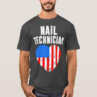 T-shirt Outil d'indicateur de technicien d'ongle Artiste d