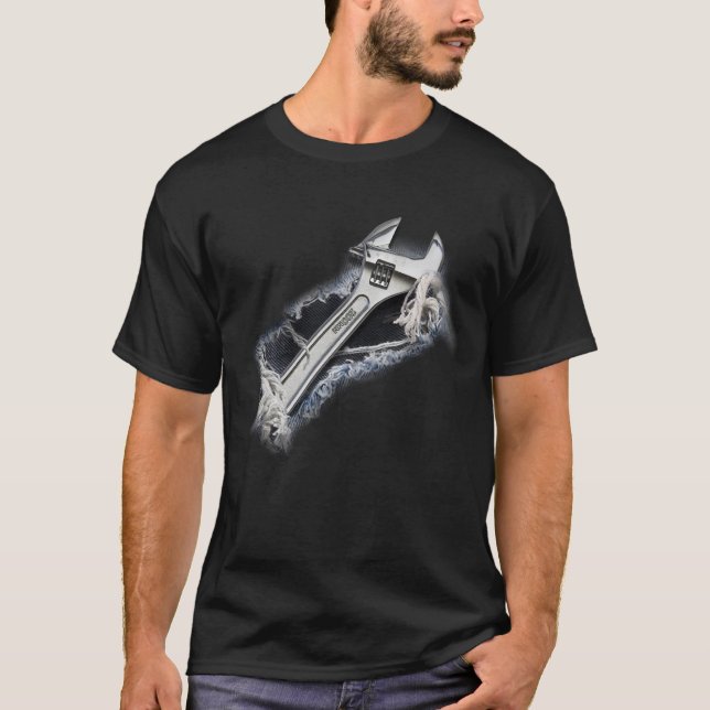 T-shirt Outils d'atelier de chemise déchirée (Devant)
