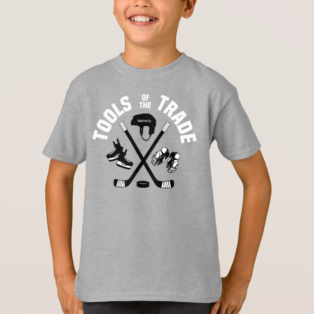 T-shirt Outils de hockey de la jeunesse commerciale (Devant)