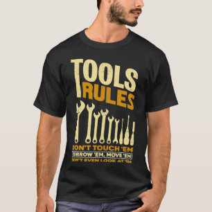 T-shirt Outils Règles Fière Handyman Mécanicien Outil C