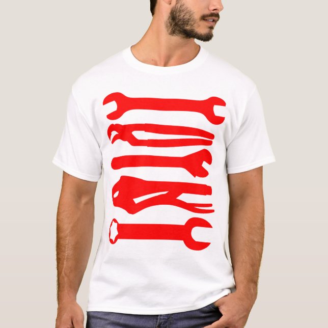 T-shirt Outils - Rouge (Devant)