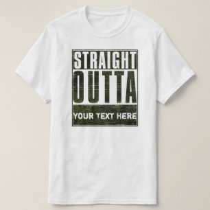 T-shirt Outta droit (blanc)