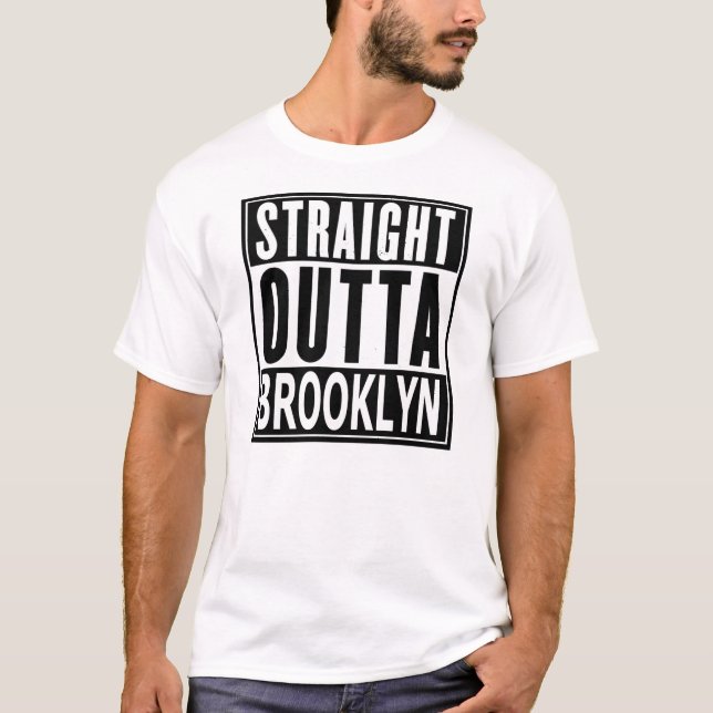 T-SHIRT OUTTA DROIT BROOKLYN (Devant)