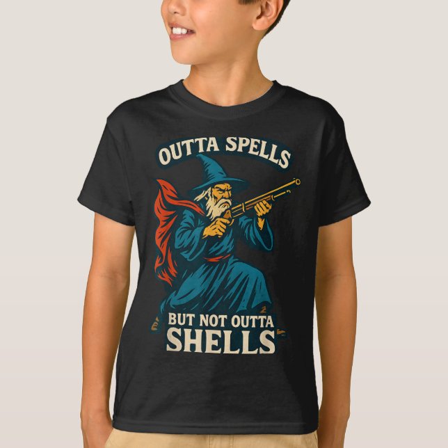 T-shirt Outta Spells But Not Outta Shells Vintage  (Devant)