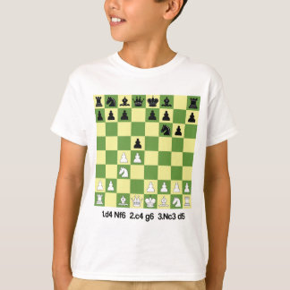 T-shirt Ouverture des échecs de défense Grunfeld Chemise d