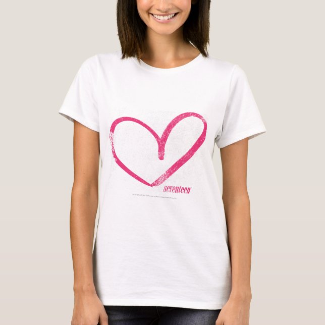 T-shirt Ouvrez le magenta de coeur (Devant)