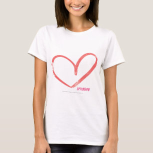 T-shirt Ouvrez le rose de coeur