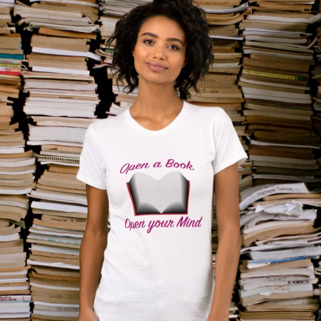 T-shirt Ouvrez un livre, ouvrez votre esprit (Créateur téléchargé)