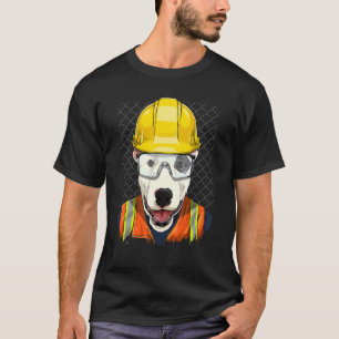 T-shirt Ouvrier de construction Bull Terrier Ouvrier Anima