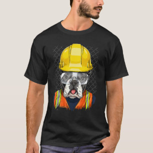 T-shirt Ouvrier de construction Français Bulldog Laboratoi