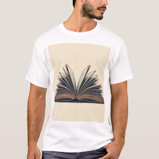 T-shirt Ouvrir les pages de livre tourné Evasion littérair