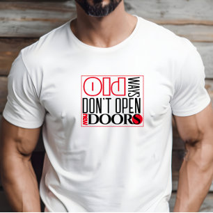 T-shirt Ouvrir une citation de porte noir rouge