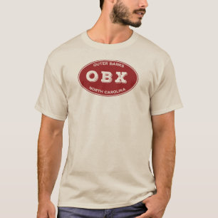 T-shirt Oval solide OBX en rouge