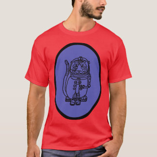 T-shirt Ovale du tigre spatial astronaute
