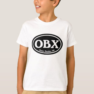 T-shirt Ovale externe de noir de banques d'OBX