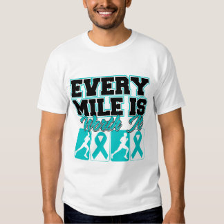 T-shirt Ovarien mille des hommes de Cancer chaque le vaut