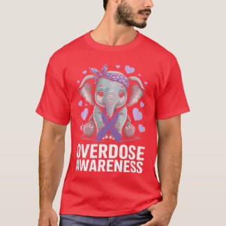 T-shirt Overdose Awareness Cute Elephant Long Sleeve