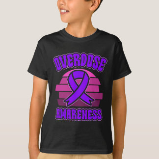 T-shirt Overdose Awareness Purple Ribbon Drug Addiction 31