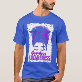 T-shirt Overdose Awareness Purple Ribbon Drug Addiction Lo