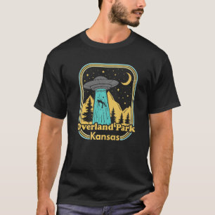 T-shirt Overland Park Kansas Ufo Alien Hunter 80s State Pr