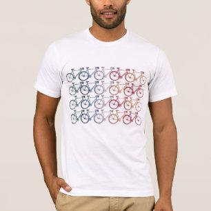 T-shirt Overlapping Roues 20 Vélos Blanc