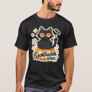 T-Shirt oversize Halloween Chat noir mignon Citrou