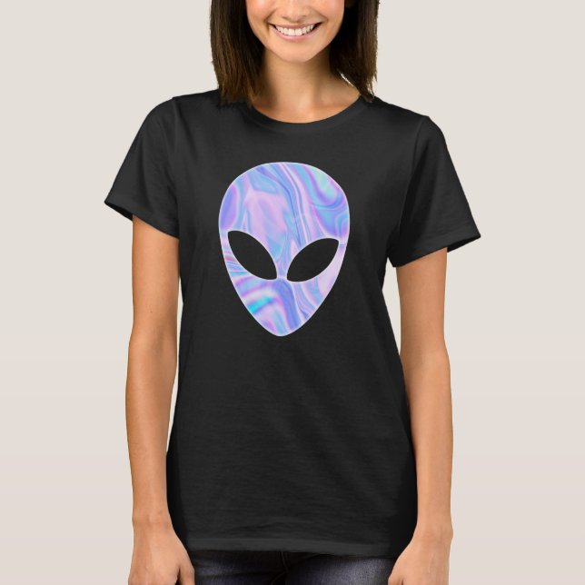 T-shirt OVNI couleur tête Alien (Devant)