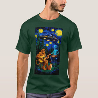 T-shirt OVNI Sasquatch Camping Jouant rétro