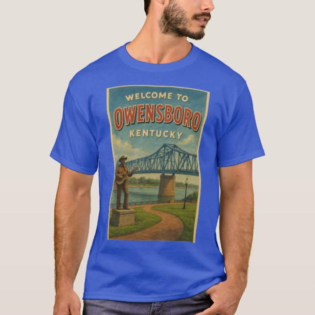 T-shirt Owensboro Kentucky Bridge and Bluegrass Music Stat (Devant)