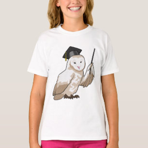 T-shirt Owl as Teacher with Pointer