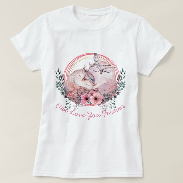 T-shirt Owl Love You Forever (Design devant)