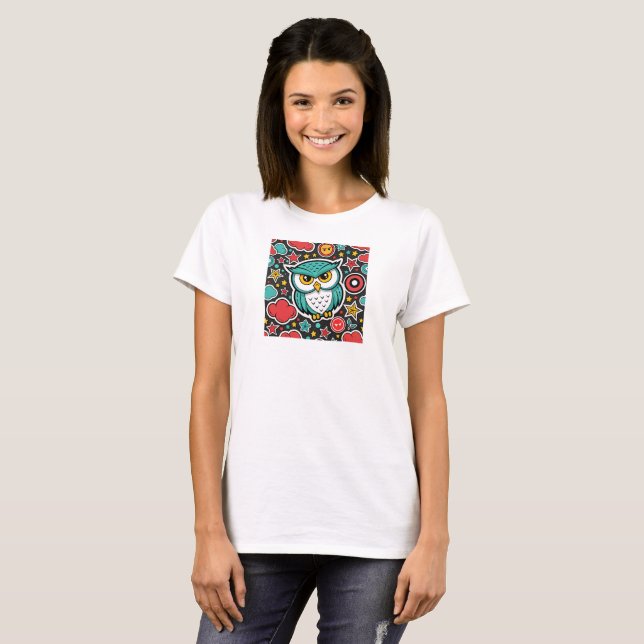 T-shirt Owl se demande : (Devant entier)