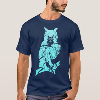 T-shirt Owl Silhouette Forêt Pastel Oiseau