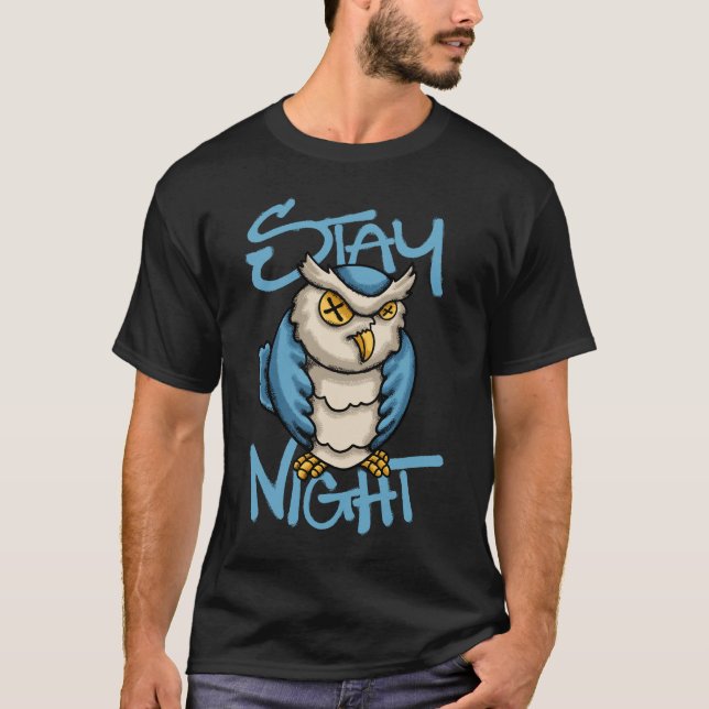 T-shirt Owl Stay Night streetwear (Devant)
