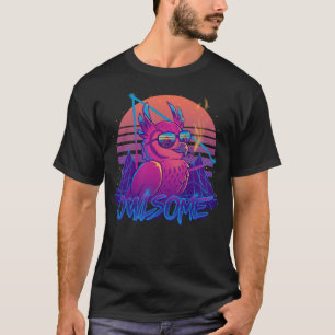 T-shirt Owlsome - oiseau impressionnant Retrowave 80s de