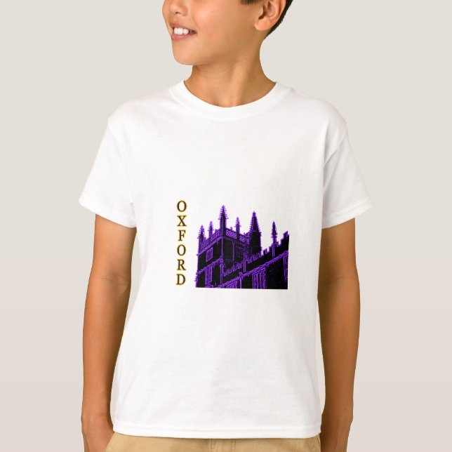 T-shirt Oxford Angleterre 1986 spirales de construction (Devant)
